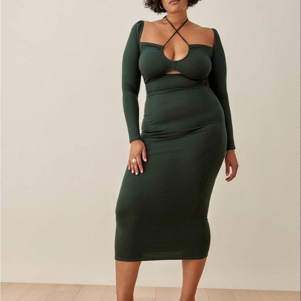 Reformation green Alexei dress - S BNWT